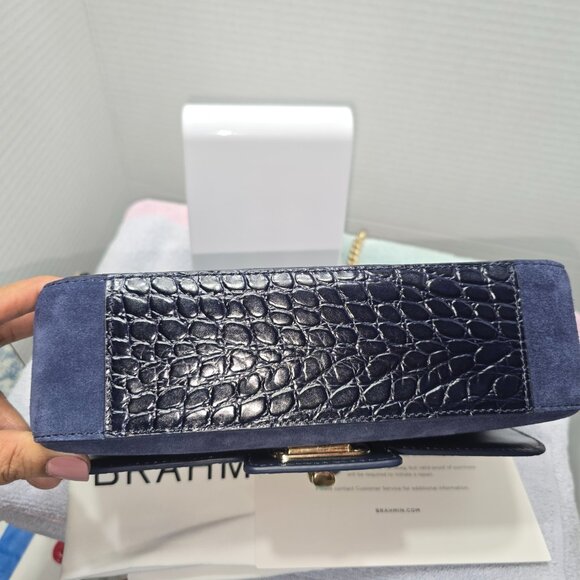 💎💎NWT Brahmin Rosa Navy Angora Crossbody🔥🔥 - Picture 5 of 12